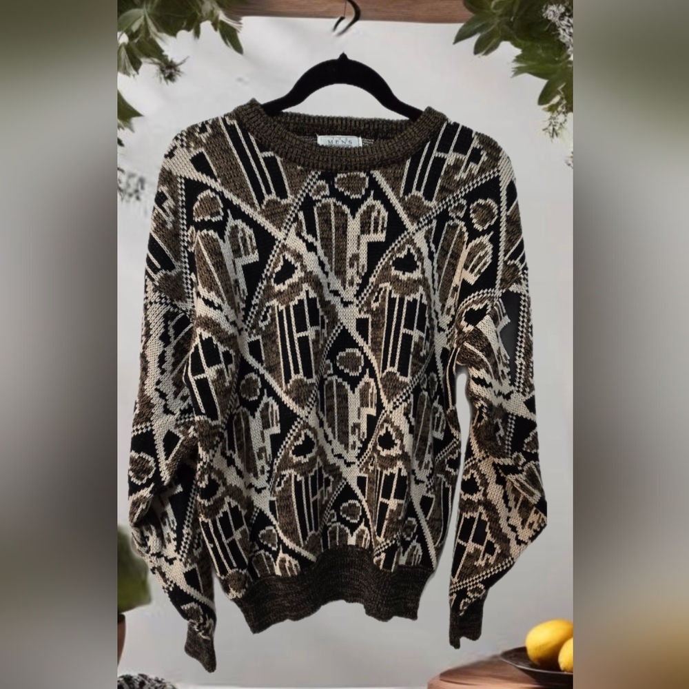 Men’s Store At Sears Vintage 80’s 90’s Crew Neck Sweater Men’s M Cosby Neutral